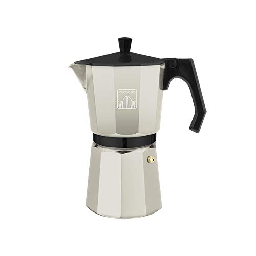 Cecotec cafetera italiana Mimoka 600 Beige fabricada en aluminio fundido de alta calidad para hacer café con el mejor cuerpo y aroma. Ideal para 6 tazas de café.