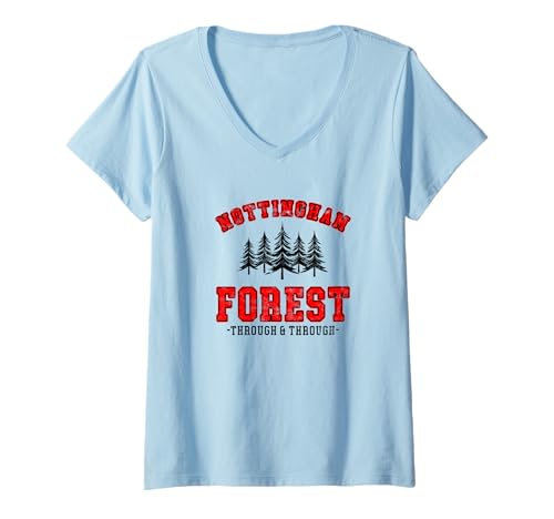 Womens Nottingham Forest Through and Through V-Neck T-Shirt