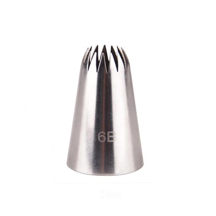 The Bakers Hub Stainless Steel 6B Star Design Icing Tip Nozzle for Cake Decoration-image-21