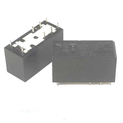 Relais G2RL-14-E commutateur 16A haute capacité 18V CC à 8 broches, pack de 10