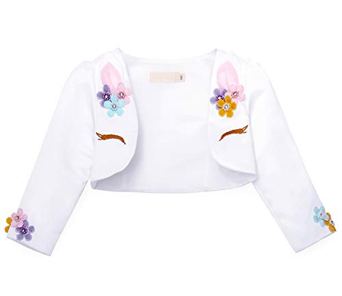 Jurebecia niña Chaqueta Unicornio Abrigo Manga Larga cárdigan 3-4 años