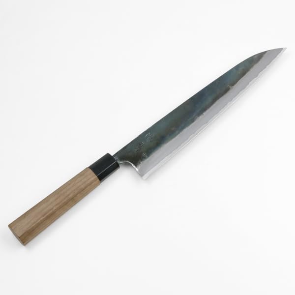 Amazon｜土佐和式牛刀包丁 元兼 両刃 黒打 青紙鋼240mm 箱入｜牛刀包丁