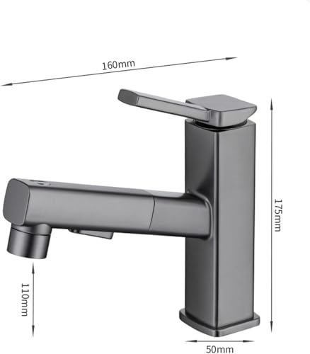Grifo extensible LWX con 3 modos de ducha para lavado de baño 3