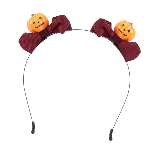 Stxdynjy ハロウィンヘッドバンド パンプキントップ ヘアアクセサリー コスプレアイテム 軽量レジンクラフト 仮面舞踏会やフェスティバルに適用, 赤