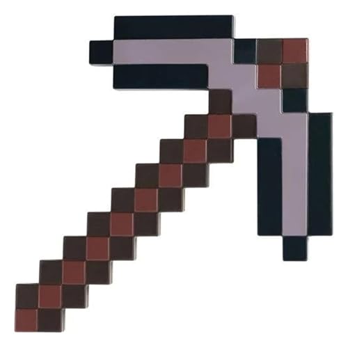 Image of Minecraft Netherite Pickaxe Costume Accessory, Official Plastic Dress Up Prop, One Size