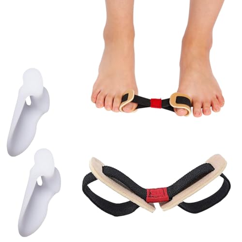 EIROVYA 3 Unidades Separador Dedos Pie Hallux Valgus,Talla única | Separador de dedos de gel suave. Fácil uso, mejora inmediata. Ideal uso diario. Válido para ambos pies.