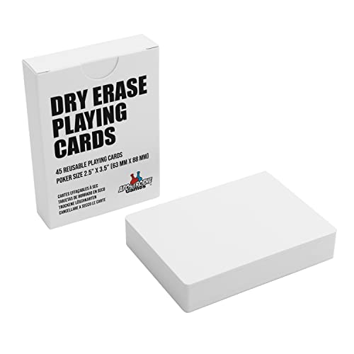 Cartões em branco apagados a seco (tamanho das cartas de póquer) (48 cartões)