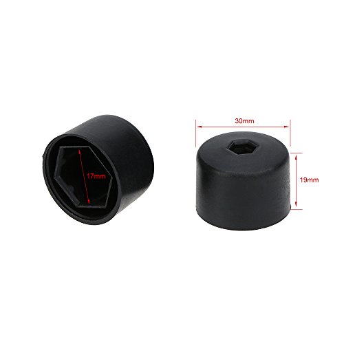 ERYUE Tampa Da Porca,20Pçs 17Mm Carro Roda Porca Tampa Parafuso Tampão Ferramenta De Remoção Para Vw