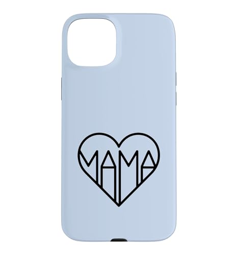 �u���[ - Mama Heart Form Cute Modern Mother �X�}�z�P�[�X iPhone 15 Plus �p
