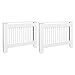 vidaXL 2X Cubiertas para Radiador 112 cm Blanco Tapa Calefacción Casa y Jardín