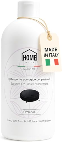 HOME LOVING - Detersivo per Robot Lavapavimenti Orchidea 1 L | No Schiuma, pH Neutro | Profumo Delicato | Compatibile con Tutti i Robot, Made in Italy