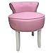 YXYXX Gepolstertes Kissen Klavierhocker,Mit Rückenlehne Schminkhocker,Freizeit Stuhl/Hocker Kissen Robust Bequemlichkeit/Rosa / 45×34×57cm