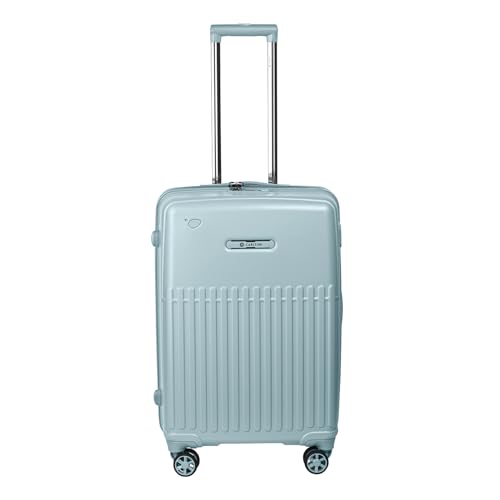 Image of CARLTON Yorkshire Hl | Check-in Trolley Bag, 65 Cm Medium Hardsided Luggage | 8 Wheels, TSA Lock | Polyester | Premium Suitcase for Travel | 5 Year International Warranty | Light Green
