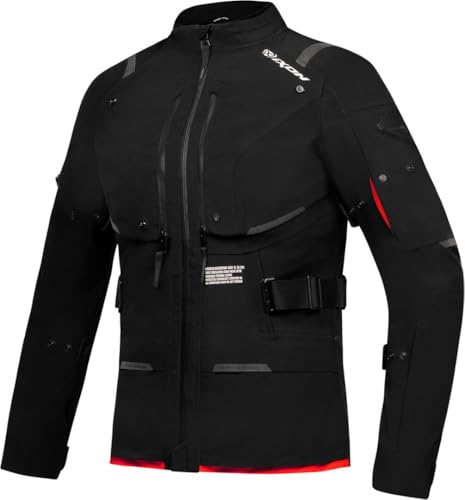 Motorradjacke IXON M-Skeid Lady Schwarz-Hellrot Damen