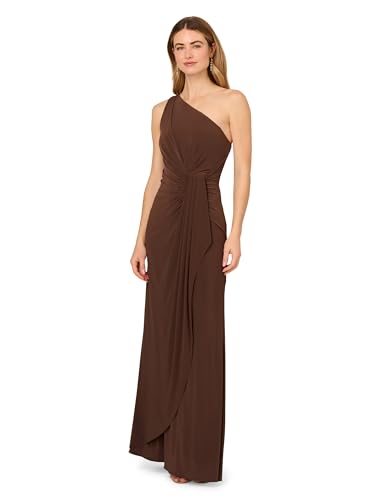 Image of Adrianna Papell One Shoulder Jersey Dress