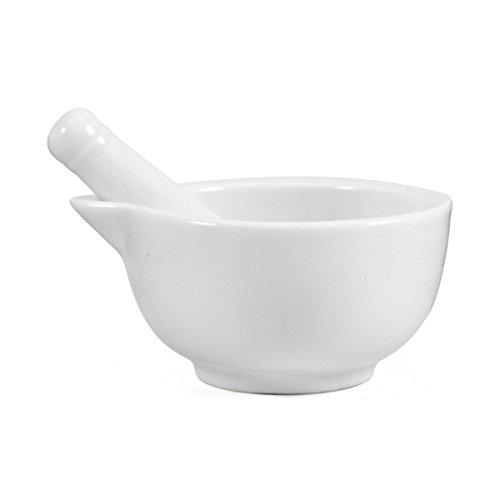 Omniware White Porcelain Medium 3.5 Inch Mortar And Pestle #TOP4