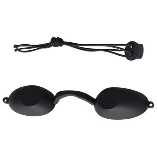 wilcractk Gafas de Bronceado de Silicona, Gafas Solarium con Protección UV, Bordes Reforzados, Color Negro, Diseño Universal y Reutilizables para Protección Ocular