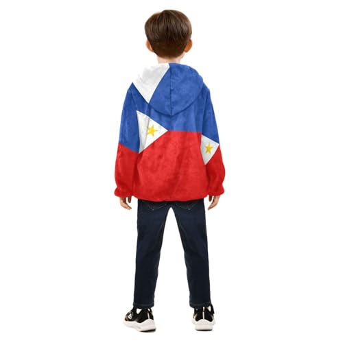 Aflyko Patriot Boys Fleece Coat Blue Zip-Up Hoodie Kids Hooded Jacket 3-10T3