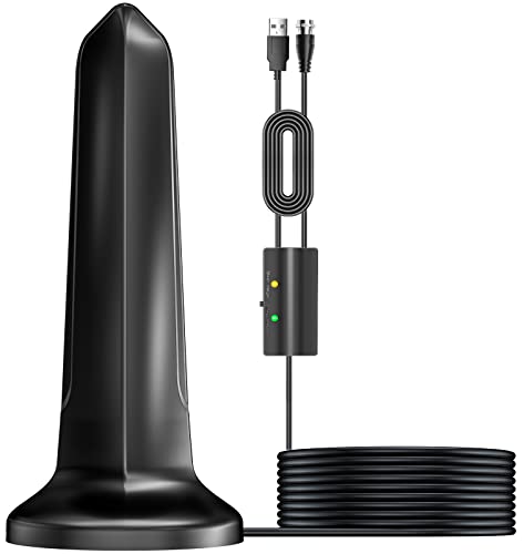 2023 Upgraded TV Antenna Smart Digital HD Indoor Amplifier 500+ Miles Range - Outdoor Signal Booster for Local Channel - Premium Aerial Support 4K 8K HDTV 1080p Fire Stick All TVs -20ft Thick Cable