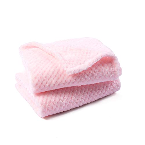 Image of Dog Cat Pet Blanket, Warm Soft Fuzzy, 100% Polyester Microfiber, Single Layered, S /24 inch x 32 inch, Bright Pink