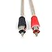 GaoZhuo 2-Pack RCA Male to Speaker Wire Adapter Cable, 5.5-inch/14cm - Black/Red, Audio Video Conversion for Amplifiers and Audio Receivers