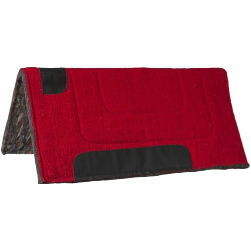 Tough 1 Ottawa Saddle Pad Heavy Felt Lined, Red, 32 x 32