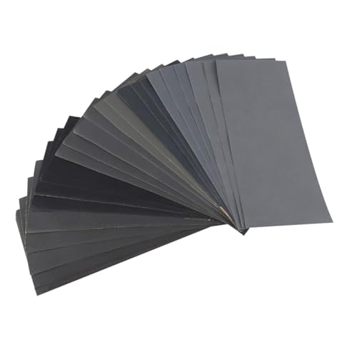 NOLITOY 20 hojas Kit Papel de Lija Papel Abrasivo para Lijado Seco y Húmedo Pulido Automotriz y Carpintería Colores Surtidos Color Aleatorio Color Aleatorio