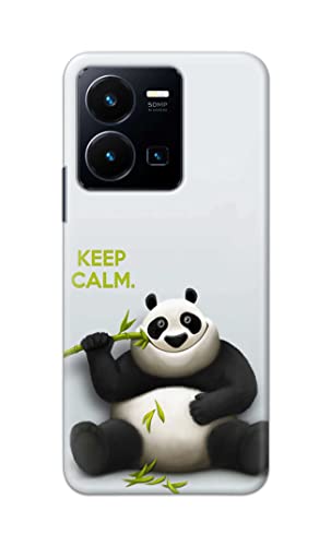 Image of PRINTFIDAA� Printed Hard Back Cover Case for Vivo Y35 4G Back Cover (Cartoon Panda) -2808