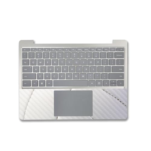 Image of MightySkins Carbon Fiber Skin Compatible with Microsoft Surface Laptop Go 3 (2023) Full Wrap Kit - Volleyball Closeup | Protective, Durable Textured Carbon Fiber Finish | Made in The USA