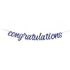 Gold Glitter Graduation Banner - Congratulations Party Decor For College Graduates