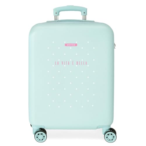 Movom La Vita E Bella Maleta De Cabina Azul 38x55x20 Cms Rígida Abs Cierre De Combinación Lateral 35l 2 Kgs 4 Ruedas Dobles Equipaje Mano Movom La Vita E Bella Maleta De Cabina Azul 38x55x20 Cms Rígida Abs Cierre De Combinación Lateral 35l 2 Kgs 4 Ruedas Dobles Equipaje Mano