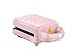Macchina per waffle retrò ， Macchina per sandwich in twill ， Macchina per colazione 2 in 1 ， Macchina per waffle per toast riscaldata piccola ， Piastre rimovibili antiaderenti da 600 W (colore: rosa)