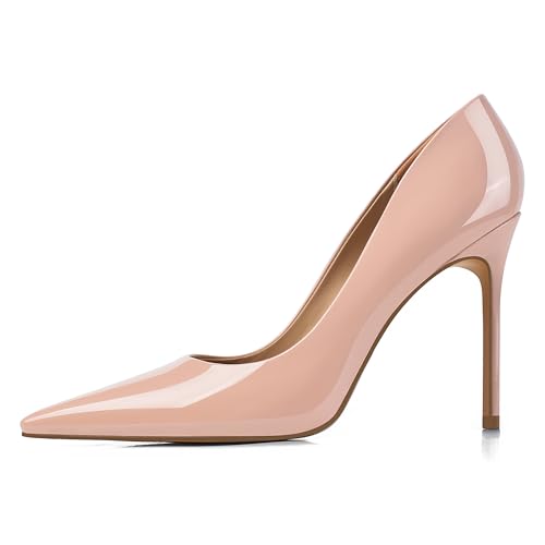XINIUNIU High Heels for Women Pumps Dress Shoes Closed Toe Stiletto Pointed Toe Wedding Shoes 4 Inch3