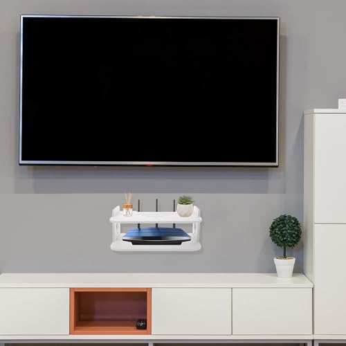 Estante de pared para router para acabar con el desorden de cables 6