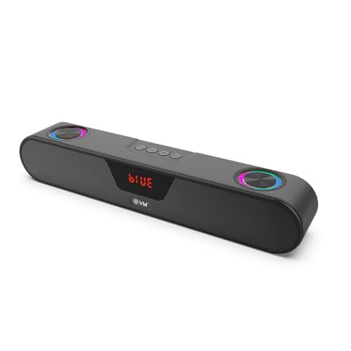 EVM EnBar 2.0 Bluetooth Speaker - RGB Lights - 8 Hrs of Playtime - 16W Max Output - Type C & Aux Cable Included - 1 Year Warranty (EVM-BTS-101) (B0CHYSPN4N) Amazon Price History, Amazon Price Tracker