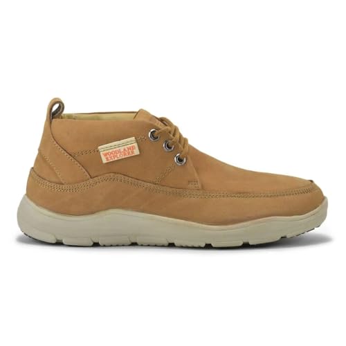 Image of Woodland Men Camel Nubuk Buff Casuals Laces