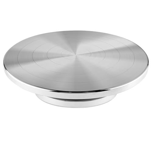 Homtone 20cm Drehbare Töpferscheibe mit Werkzeugset, Doppelseitiges Töpferrad, Aluminiumlegierung Hochleistungsmetall-Banding-Rad, zum manuellen Drehen