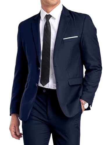 Fxzpiodi Mens Slim Fit 2 Piece Tuxedo Suit