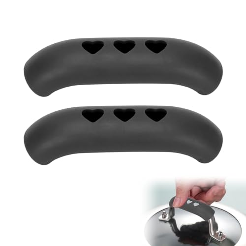 Dioche 2Pcs Silicone Assist Handle Holder Grip, Heat Non Slip Pot Grip Handle Sleeve, Easy Install with Cast Iron, Frying Pans, Skillets, and More (Black), Wholesale Business