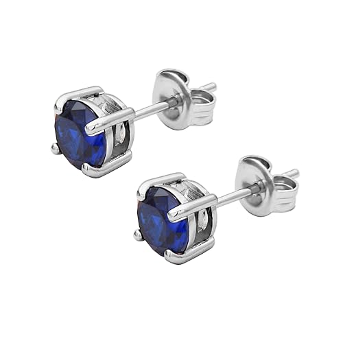 Amazon Essentials Sterling Silver Round Birthstone Stud Earrings (previously Amazon Collection)2