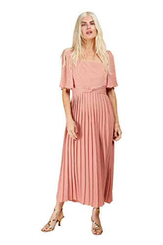 Little Mistress Textura Midaxi Vestido para ocasión Especial, Coral Rosa, 36 para Mujer