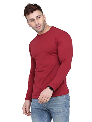 Image of Self Design Men Full Sleeve Round Neck Multicolor T-Shirt (Pack of 2)