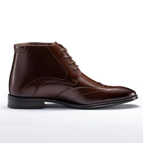 Holy dove Mens Dress Boots,Premium Leather Oxfords,Formal Lace-Up Business Boots for Men‌‌4