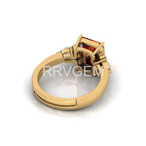 Bague onyx plaqué or et grenat hessonite façonnée à la main 10,25 carats - 4