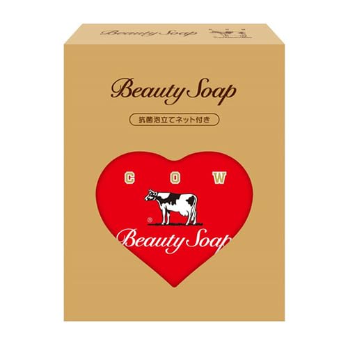Amazon | カウブランド 赤箱 ハート缶 40g 泡立てネット付き 石鹸 牛乳 