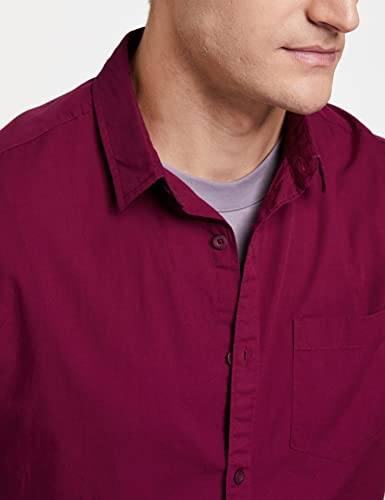 Image of Amazon Brand - Symbol Men's Cotton Shirt | Casual | Plain | Half Sleeve | Summer - Regular Fit (Available in Plus Sizes)