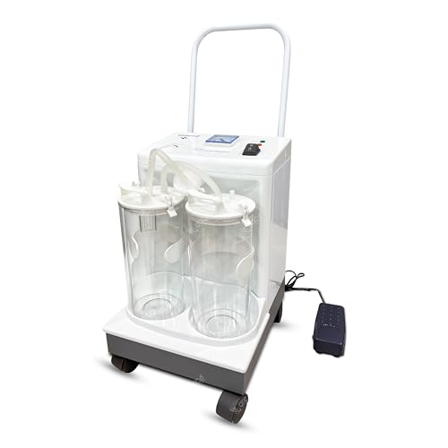 Image of OTICA Yuwell 7A-23D Electric Suction Apparatus | 20 LPM Capacity | Maintenance-Free Suction Pump | Includes 2 Plastec Jars