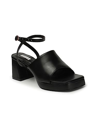 Image of ELLE Women's Block Heels Sandal with Ankle Strap