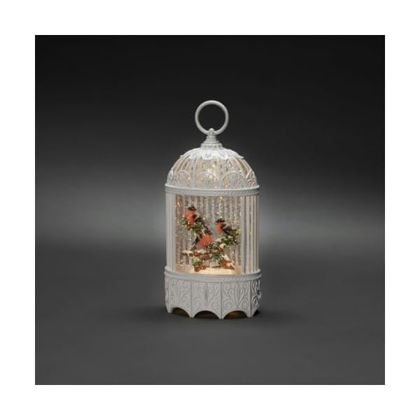 Konstsmide LED-Schneekugel, Vogelkäfig/Innenbereich, 5-Stunden-Timer, batteriebetrieben, 3 x AA 1,5 V (ohne Batterie) oder USB-Kabel (inkl. Weihnachtslaterne), 1 warmweiße Dioden – Bild 3