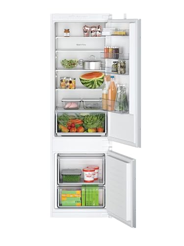 Bosch KIV87NSE0G Fridge Freezer with Sliding Hinge, Freezer at bottom, Automatic Super Freezing Function, Integrated, 177.5 x 54.1cm
